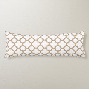 Classic Quatrefoil Body Pillow - Almond