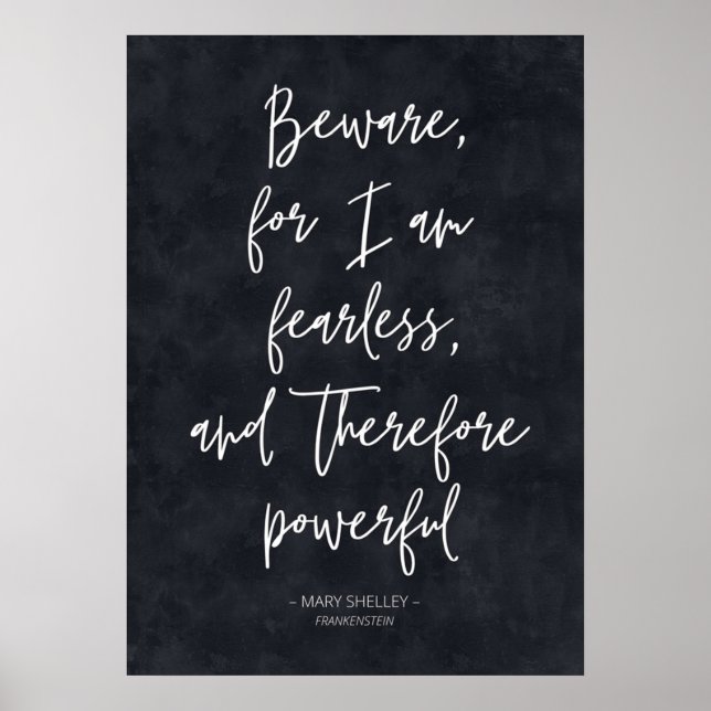 Classic Quote from Mary Shelley's Frankenstein Poster (Front)