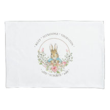 Classic Rabbit Birthday Pillowcase