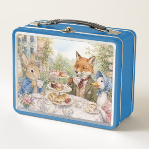 Classic Rabbit Fox & Duck  Metal Lunch Box