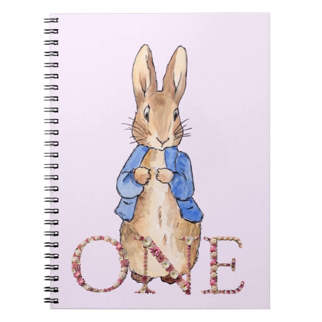 Classic Rabbit in blue jacket Notebook (Front)