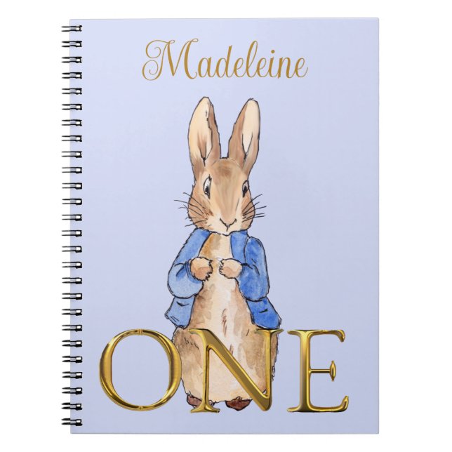 Classic Rabbit in blue jacket Notebook (Front)