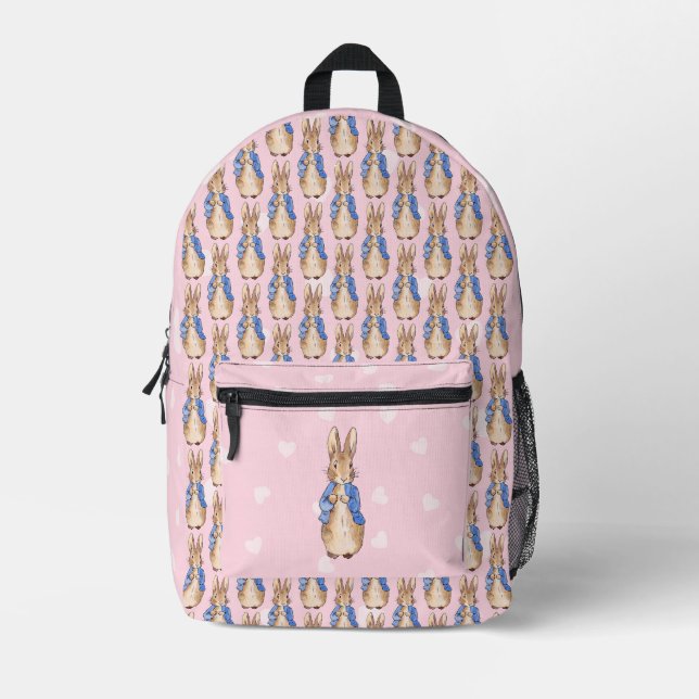 Classic Rabbit pattern Printed Backpack (Front)