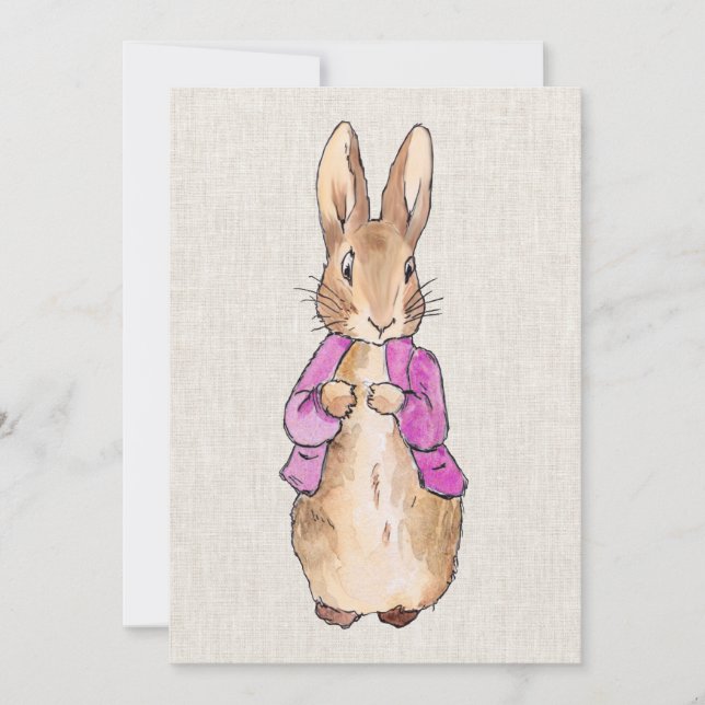Classic Rabbit pink jacket Invitation (Front)