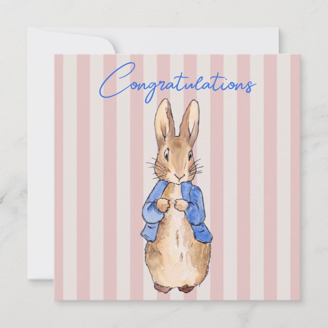 Classic Rabbit stripes Congratulations (Front)