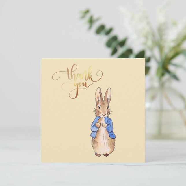 Classic Rabbit thank you  Card (Standing Front)