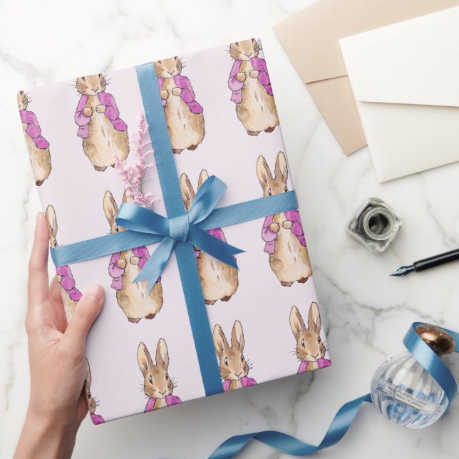 Classic Rabbit wearing a pink jacket Wrapping Paper (Gifting)
