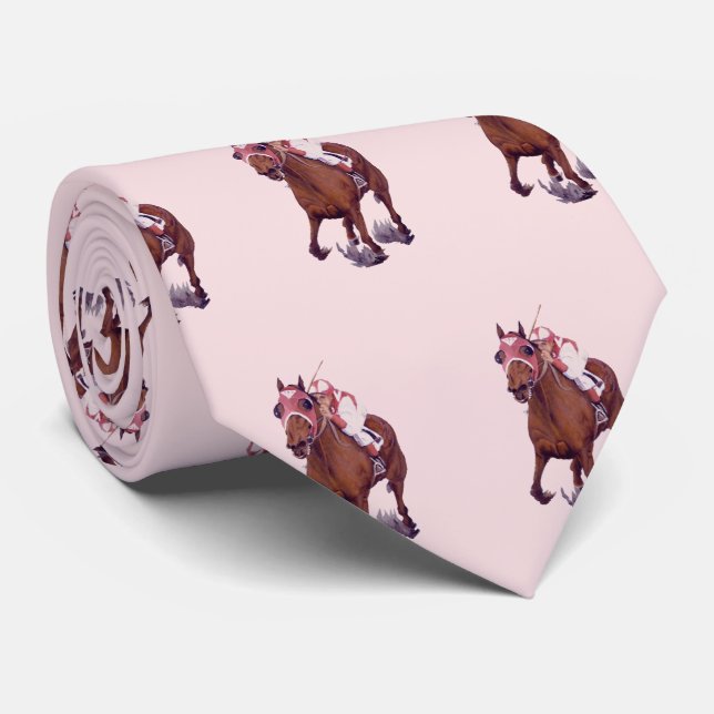 Classic Race Horse Thoroughbred Tie (Rolled)