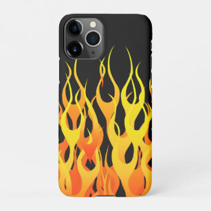 Classic Racing Flames Decor on a iPhone 11Pro Case