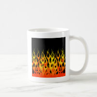 Classic Racing Flames on Solid Black