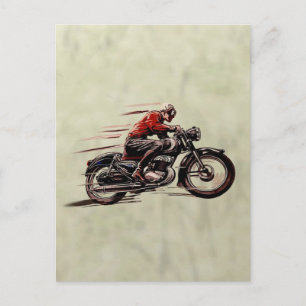 CLASSIC RACING MOTORCYCLE. POSTCARD