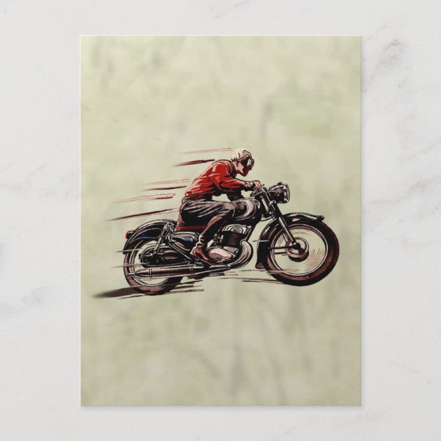 CLASSIC RACING MOTORCYCLE. POSTCARD (Front)
