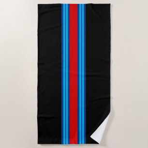 Classic Racing Stripe Beach Towel