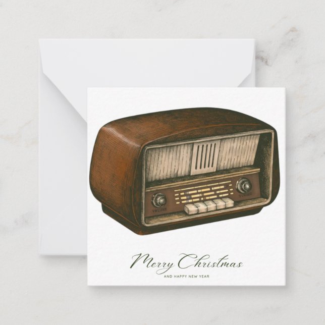 Classic Radio Christmas Budget photo card (Front)