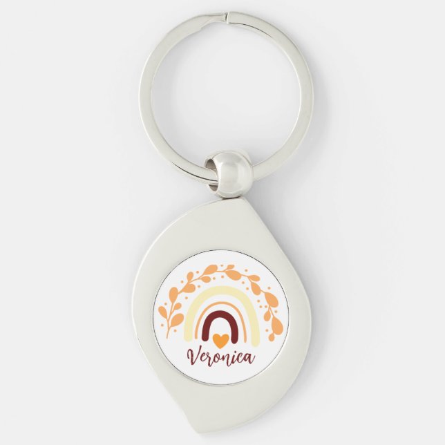 CLASSIC RAINBOW BOHO CHRISTIAN QUOTE  KEY RING (Front)