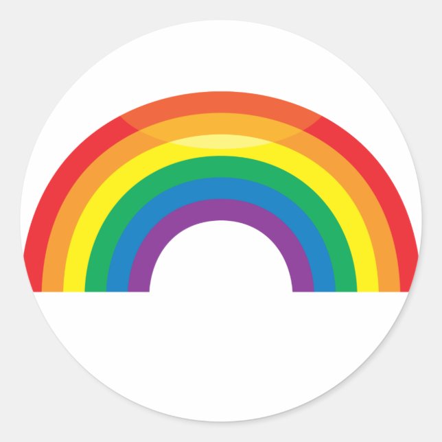 Classic Rainbow Round Sticker (Front)