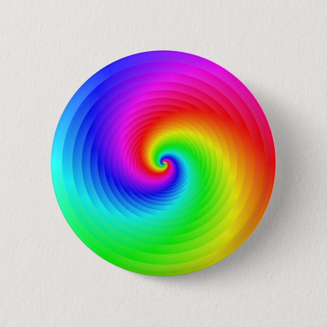 Classic Rainbow Spiral 6 Cm Round Badge (Front)