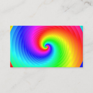 Classic Rainbow Spiral  Business Card