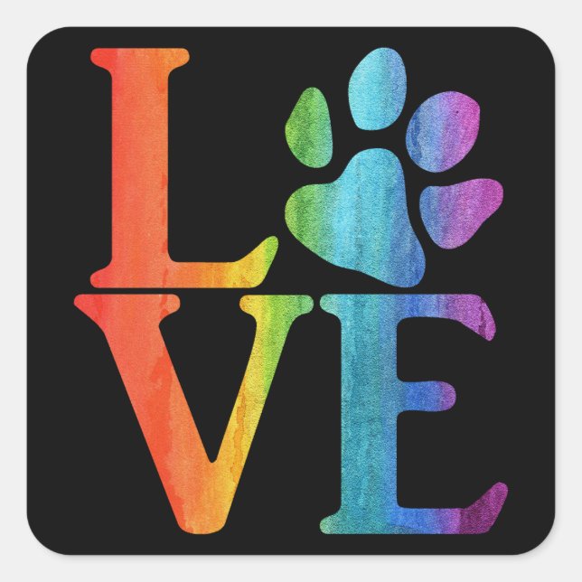 Classic Rainbow Square Sticker (Front)