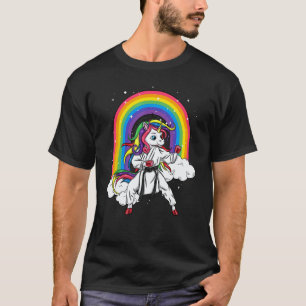 Classic Rainbow Unicorn Karate Taekwondo MMA Judo T-Shirt