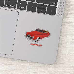 Classic red 1948 automobile