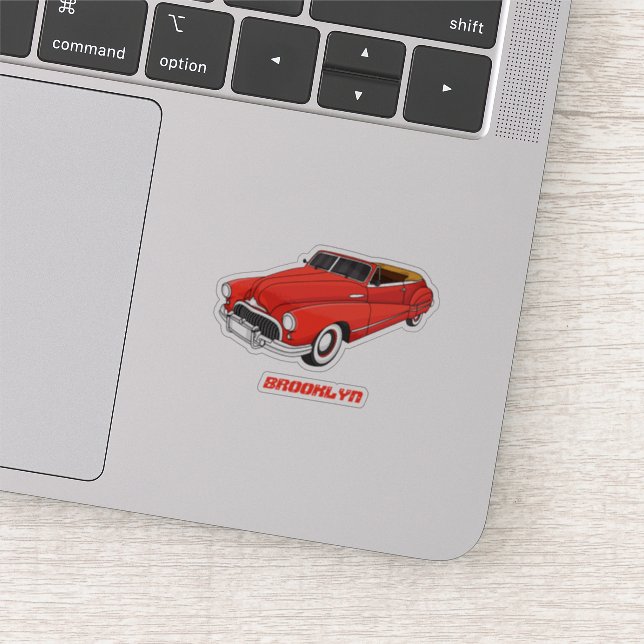 Classic red 1948 automobile  (Detail)