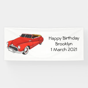 Classic red 1948 automobile  banner
