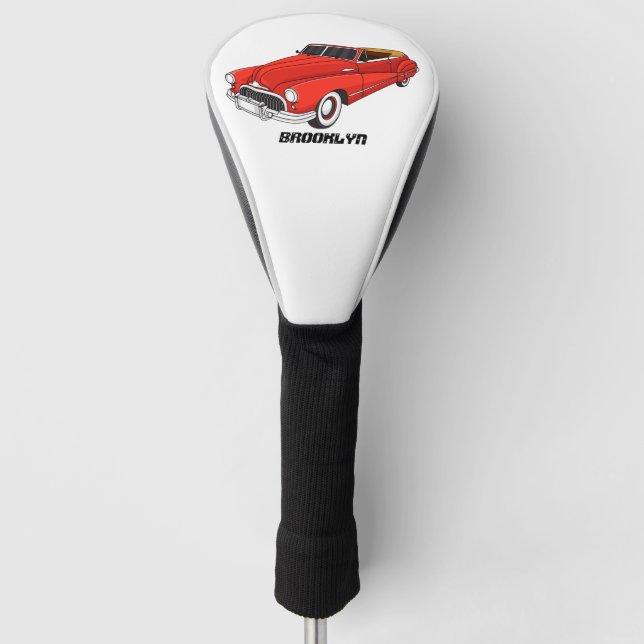Classic red 1948 automobile golf head cover (Front)