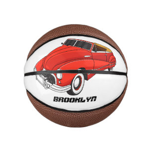 Classic red 1948 automobile mini basketball