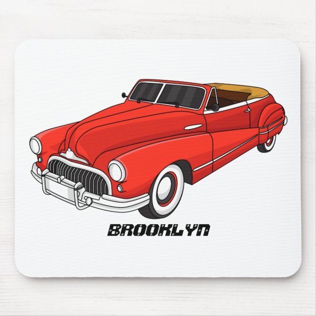Classic red 1948 automobile  mouse mat (Front)