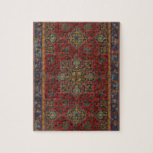 Classic Red and Blue,Persian Rug Carpet Pattern Jigsaw Puzzle