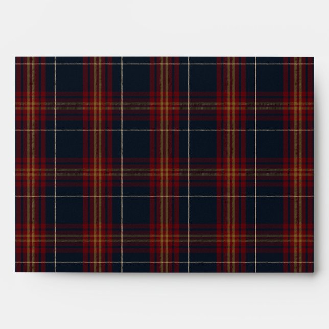 Classic Red and Blue Plaid Envelope (Front)