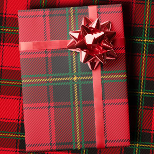 Classic Red and Green Christmas Tartan Plaid Wrapping Paper