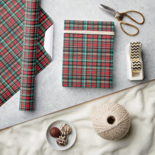Classic red and green Christmas tartan plaid Wrapping Paper