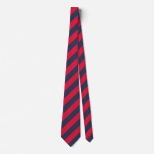 Classic Red and Navy Blue Stripes Tie