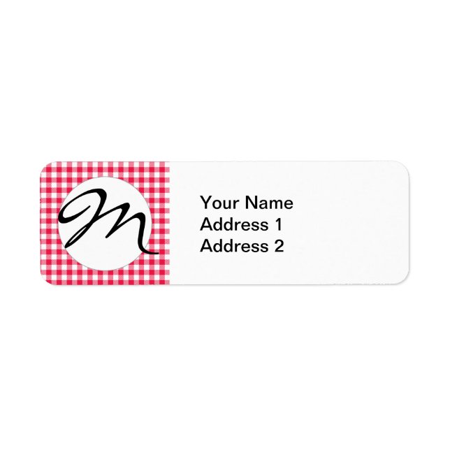 Classic Red and White Gingham Pattern Rustic (Front)