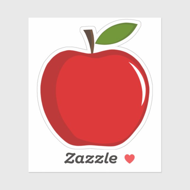 Classic Red Apple Teacher Sticker (Sheet)