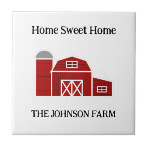 Classic red barn farmhouse tile