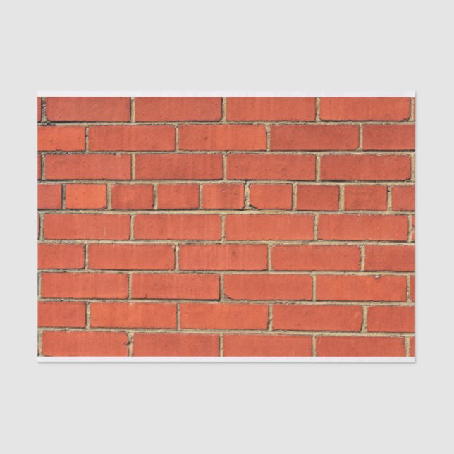 Classic Red Brick Wall  Tissue Paper (Front)