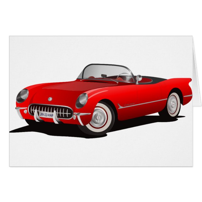 Classic Red car (Front Horizontal)