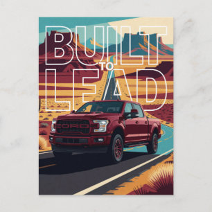 🌆 Classic Red Car Urban Travel Artworkv Postcard