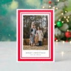 Classic Red Frame Christmas Photo Holiday