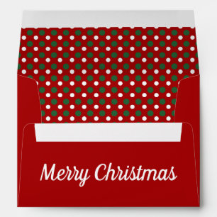 Classic Red Green Christmas Return Address  Envelope