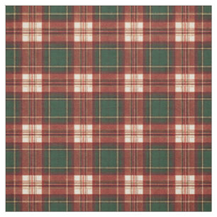 Classic Red Green Christmas Tartan Plaid Fabric