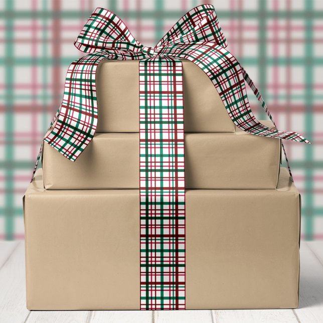 Classic Red Green Plaid Christmas Satin Ribbon (Creator Uploaded)