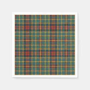Classic Red & Green Scottish Tartan Plaid Pattern Napkin