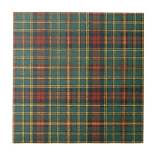 Classic Red & Green Scottish Tartan Plaid Pattern Tile