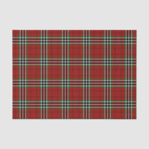 Classic red green white Christmas plaid pattern Tissue Paper