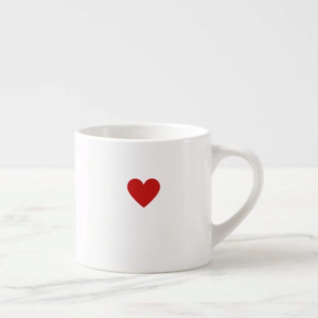 Classic Red Heart Simple Love Modern Minimal Chic Espresso Cup (Creator Uploaded)