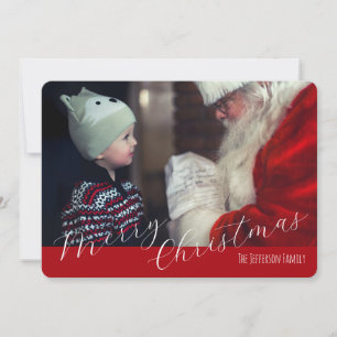 Classic Red Merry Christmas Holiday Card
